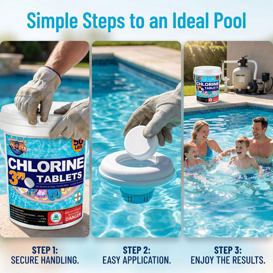 50 lbs 3-Inch Stabilized Chlorine Tablets (90% Available Chlorine)