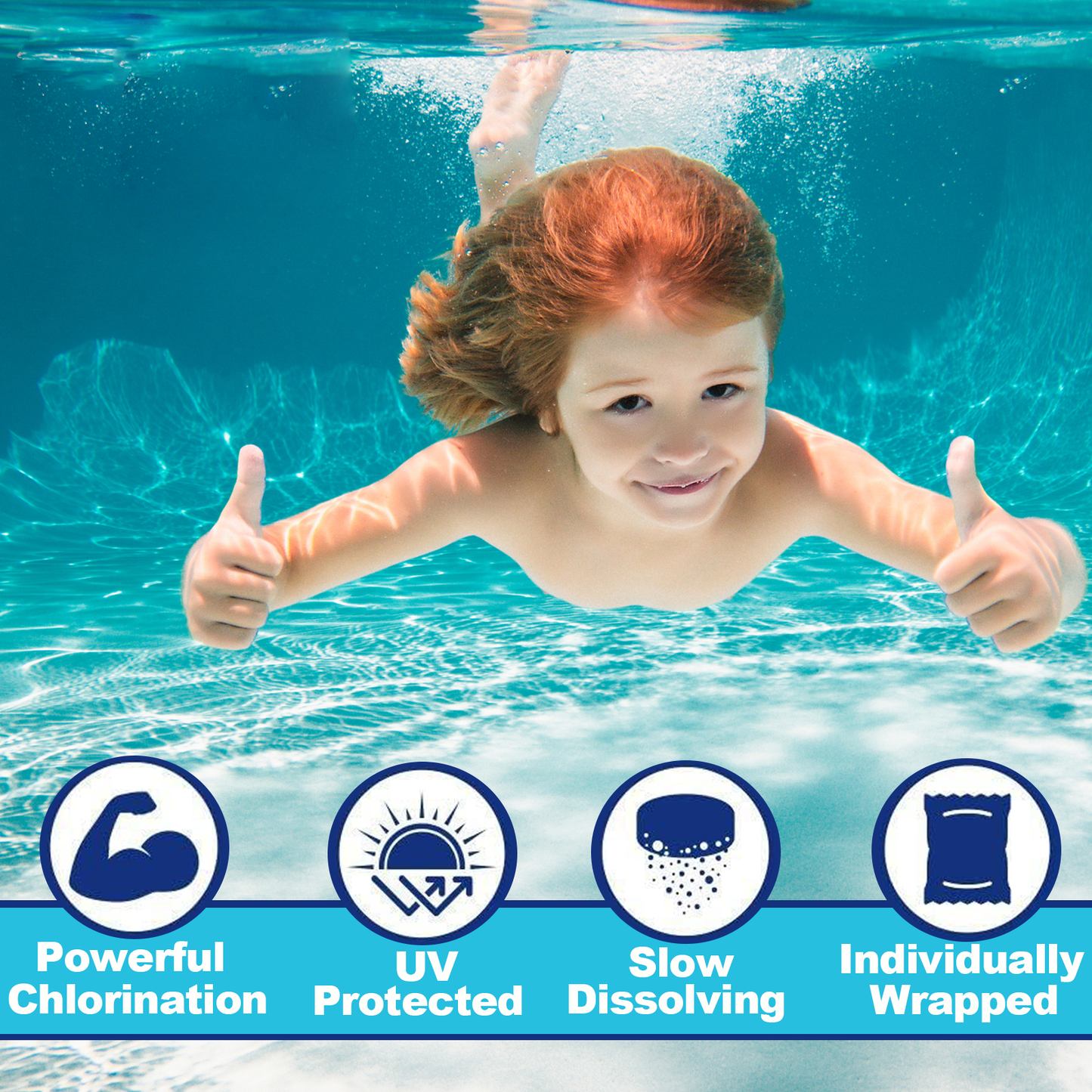 50 lbs 3-Inch Stabilized Chlorine Tablets (90% Available Chlorine)