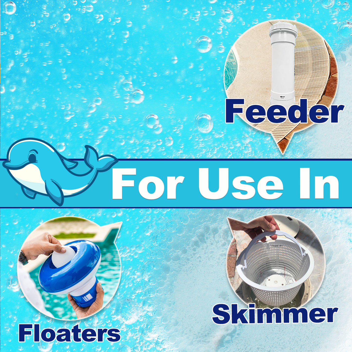50 LBS 3 inch Chlorine Tablets for Pool chemicals