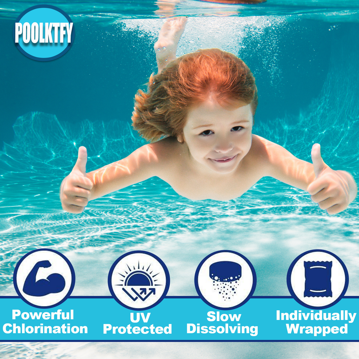 50 LBS 3 inch Chlorine Tablets for Pool chemicals
