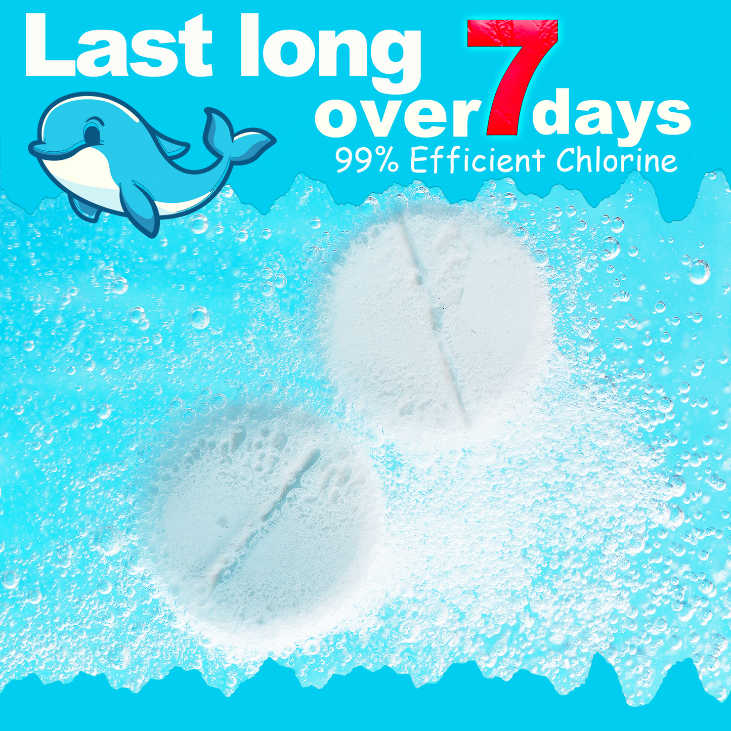 50 LBS 3 inch Chlorine Tablets for Pool chemicals