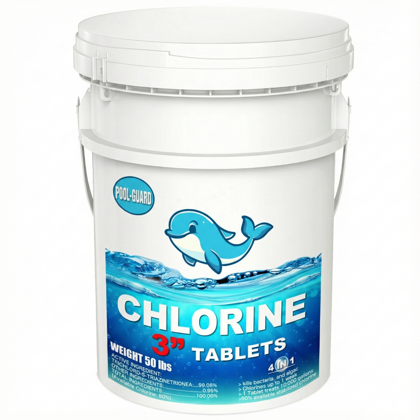 50 lbs 3-Inch Stabilized Chlorine Tablets (90% Available Chlorine)