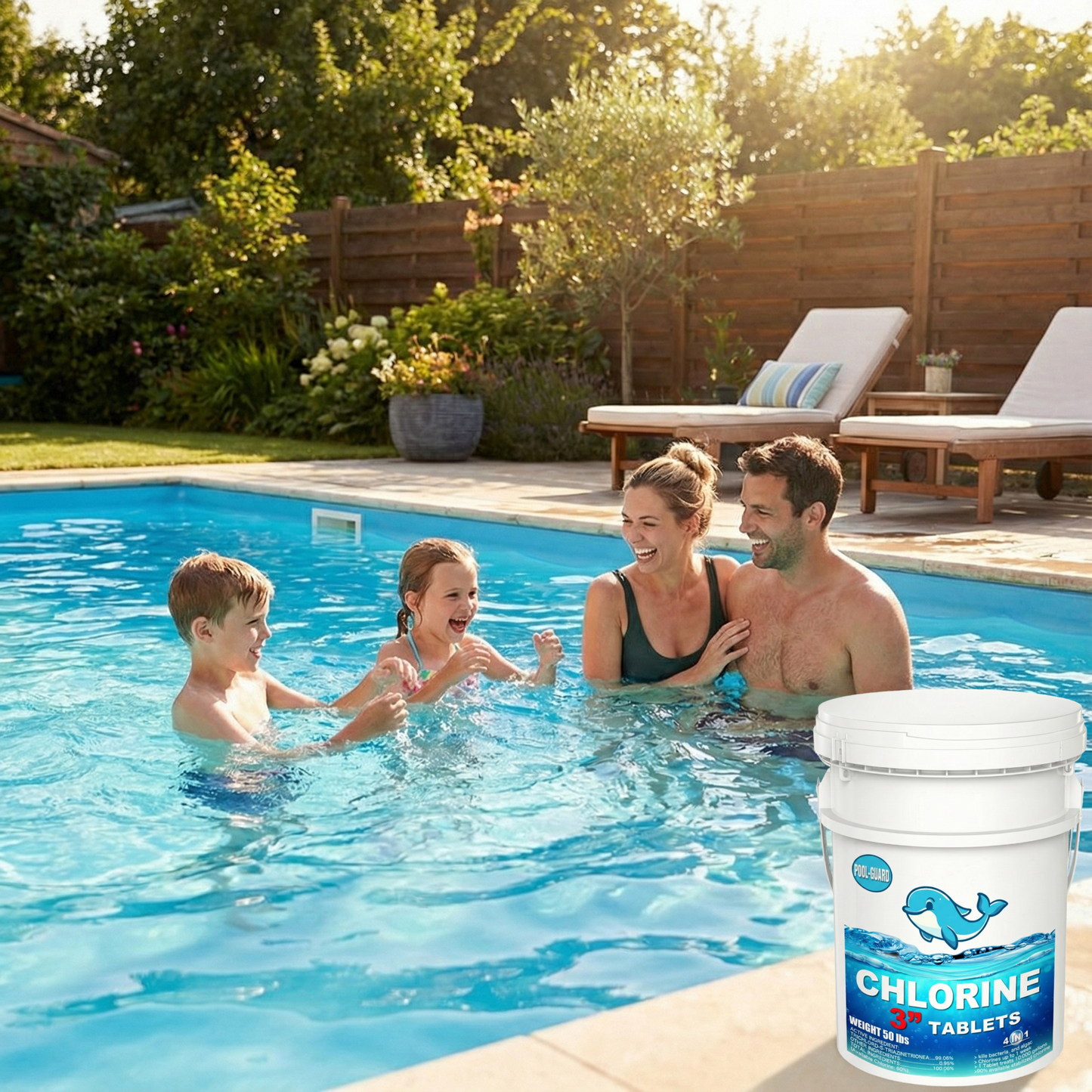 50 lbs 3-Inch Stabilized Chlorine Tablets (90% Available Chlorine)