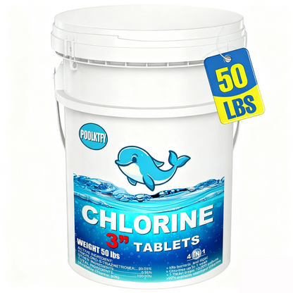 50 LBS 3 inch Chlorine Tablets for Pool chemicals