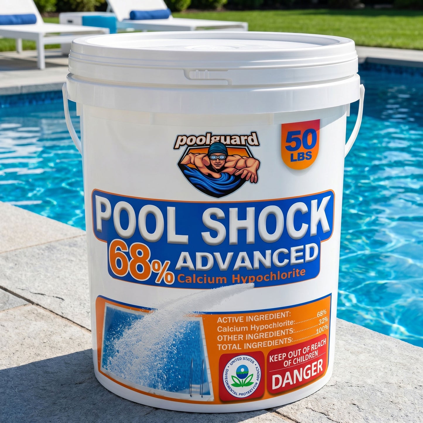 Pool Shock - 50 lbs Bucket for Swimming Pools