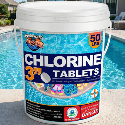 50 lbs 3-Inch Stabilized Chlorine Tablets (90% Available Chlorine)