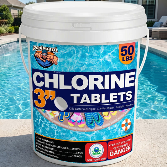 50 lbs 3-Inch Stabilized Chlorine Tablets (90% Available Chlorine)