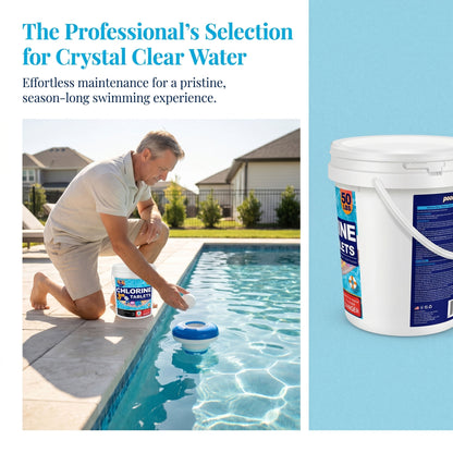 50 lbs 3-Inch Stabilized Chlorine Tablets (90% Available Chlorine)